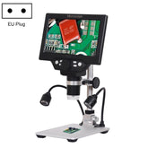 Microscopio electrónico portátil de escritorio digital con pantalla LCD de 7 pulgadas G1200D, 1200X, enchufe de la UE con batería, enchufe de EE. UU. con batería, enchufe de AU con batería, enchufe de UK con batería
